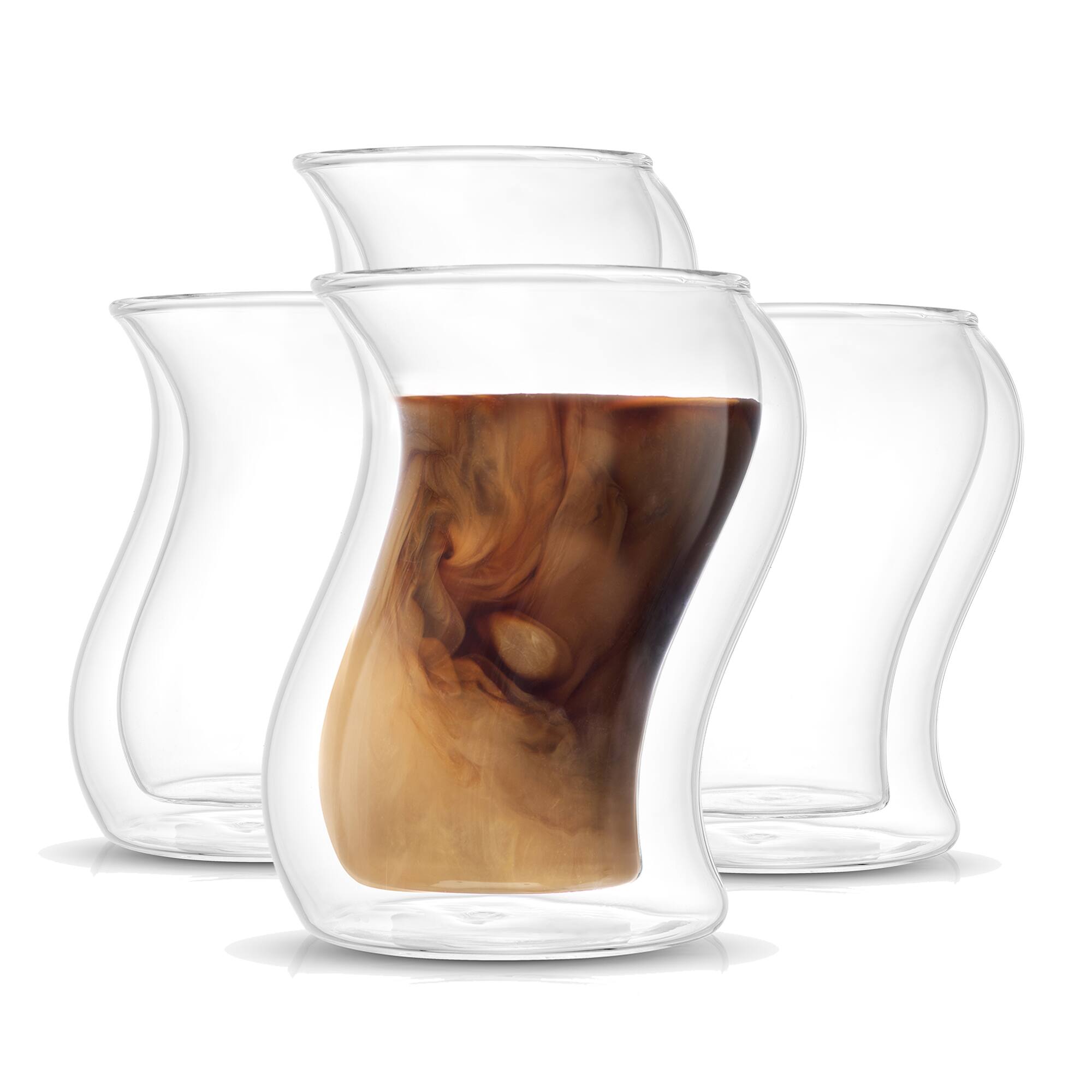 JoyJolt® 8oz. Pivot Double Wall Coffee Glasses, 4ct.
